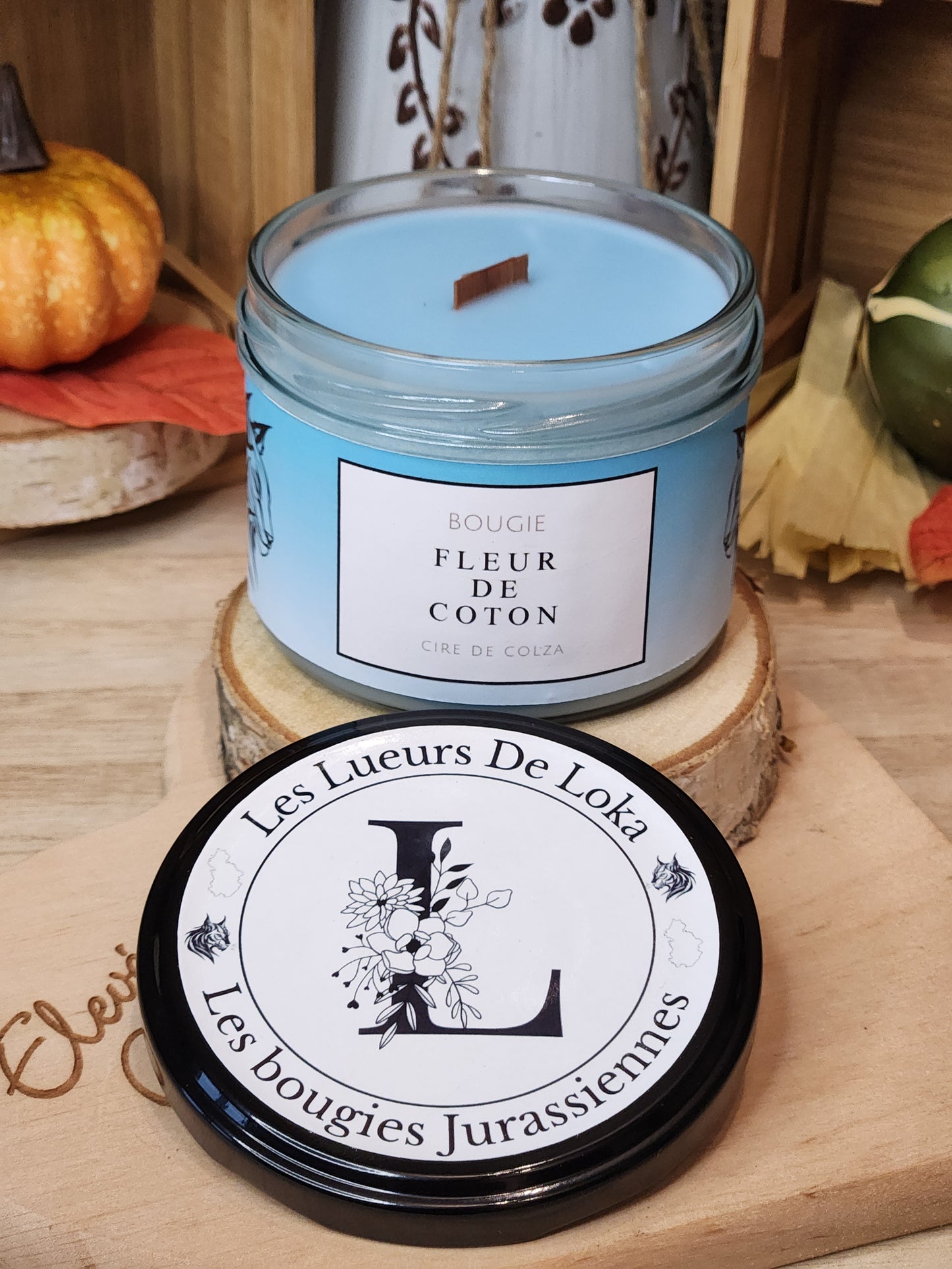Bougie fleur de coton