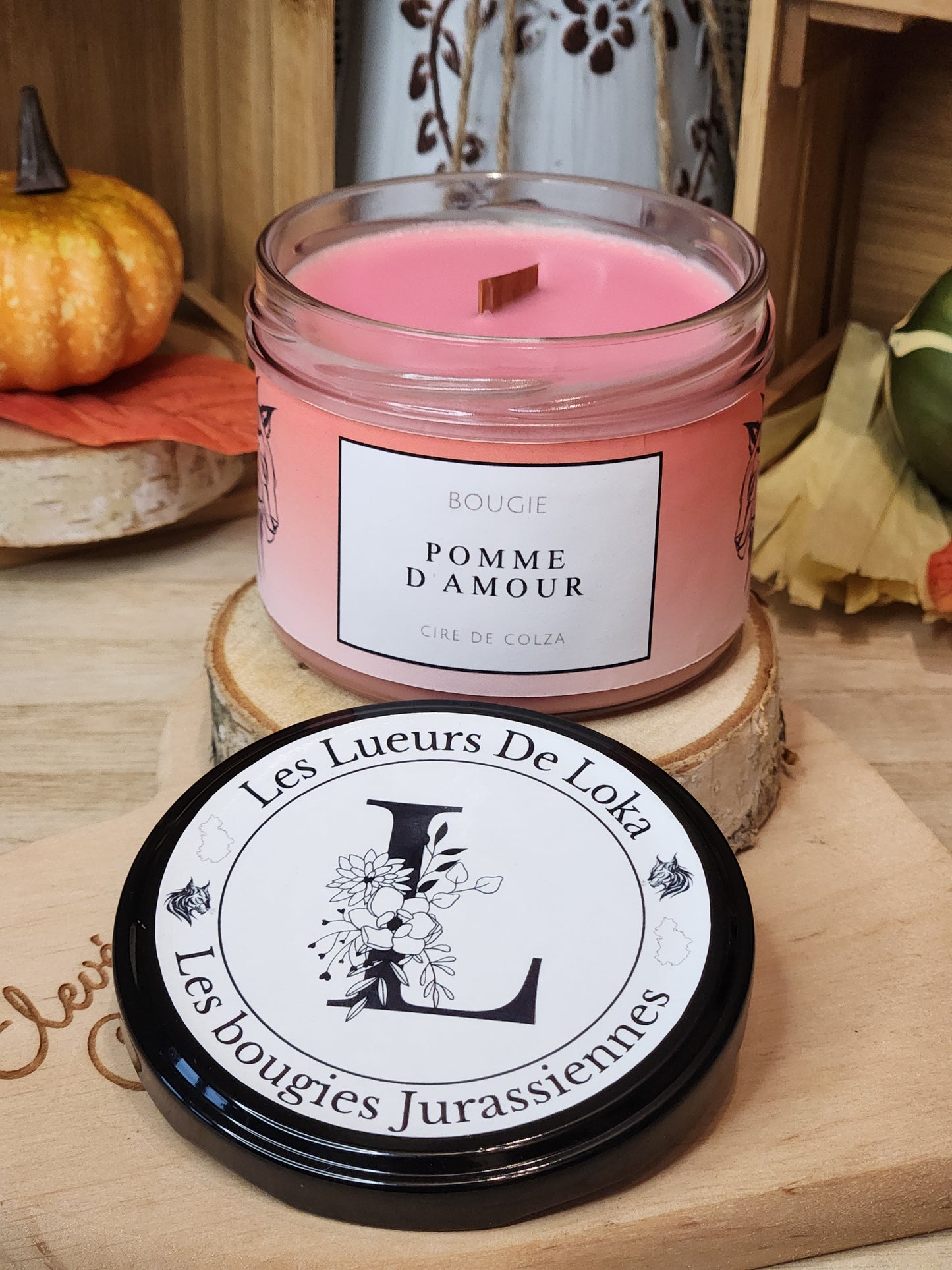 Bougie pomme d'amour