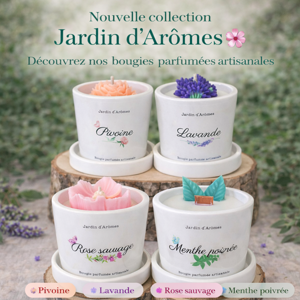Bougies pot de fleur