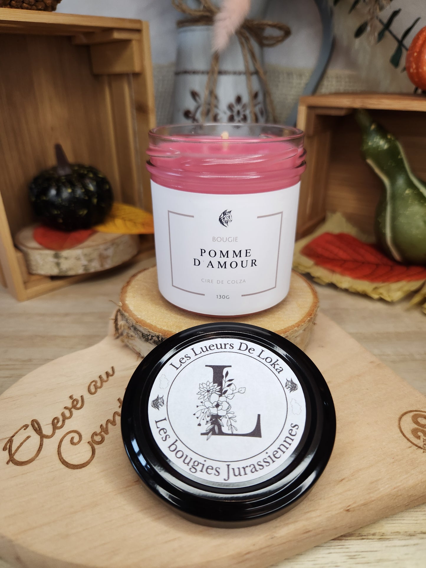 Bougie pomme d'amour