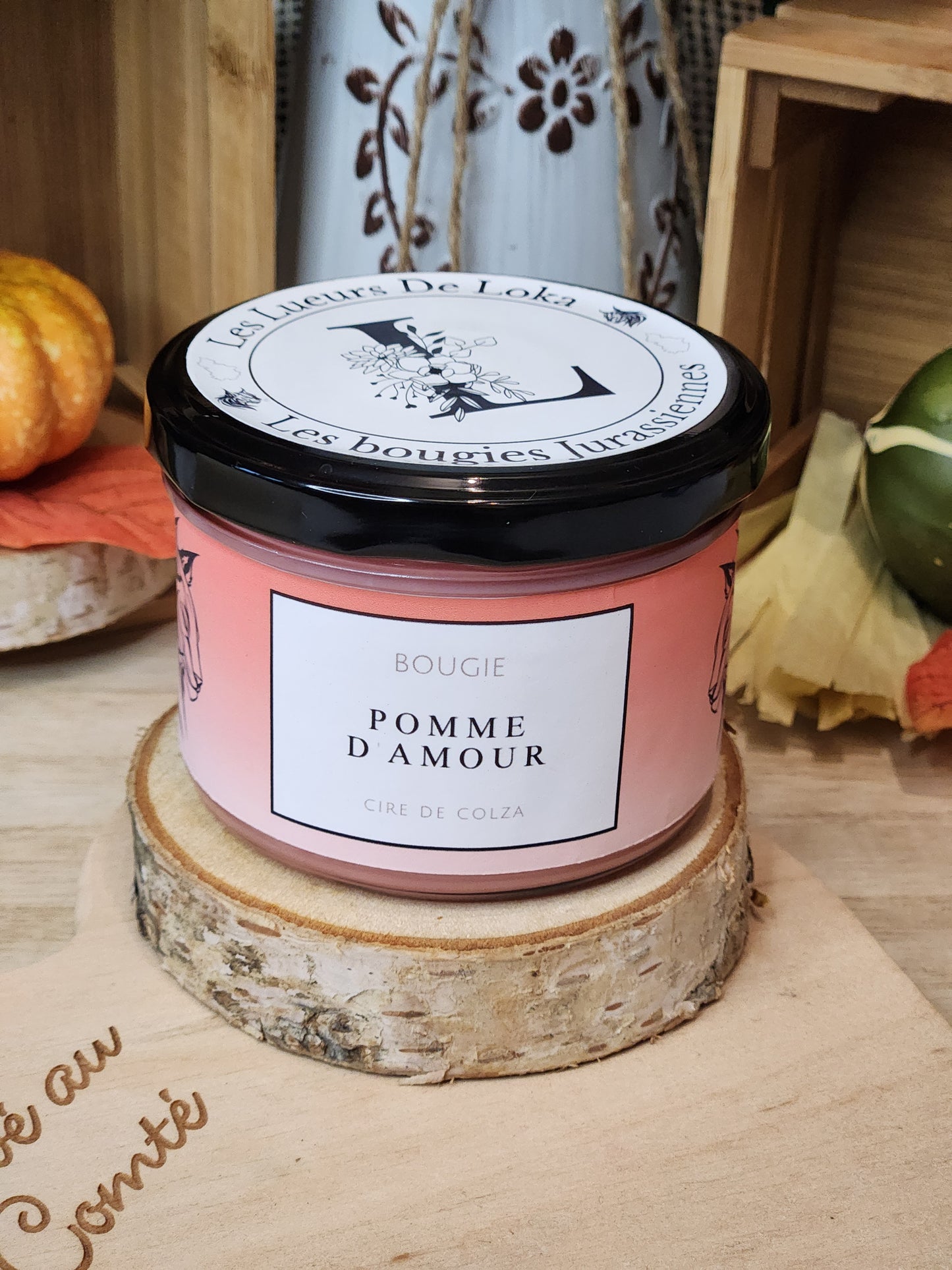 Bougie pomme d'amour