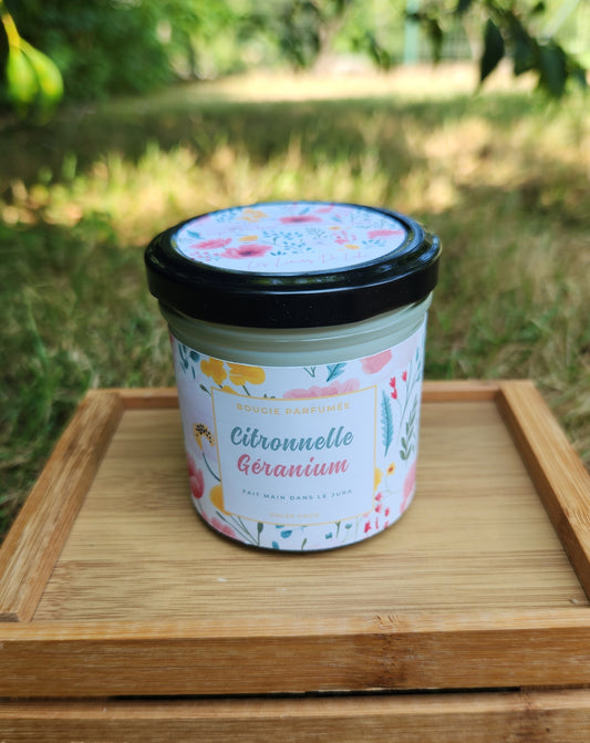Bougie Citronnelle géranium