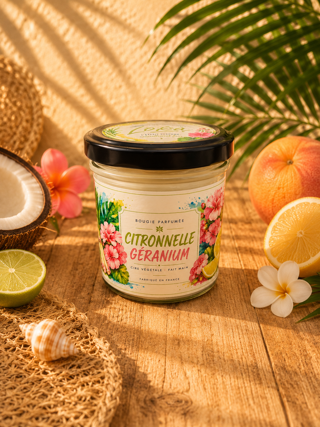 Bougie Citronnelle géranium